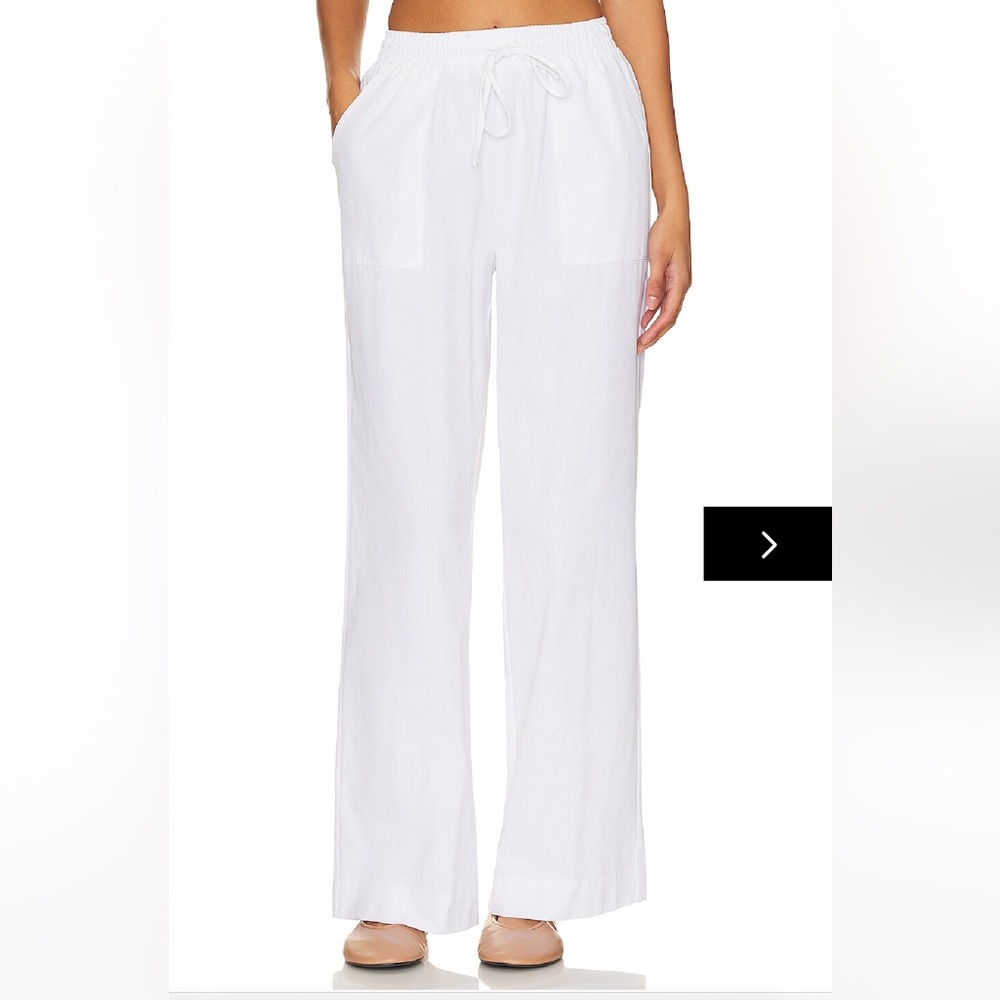 superdown Amy Cargo Pants White Linen Cotton - Picture 2 of 4